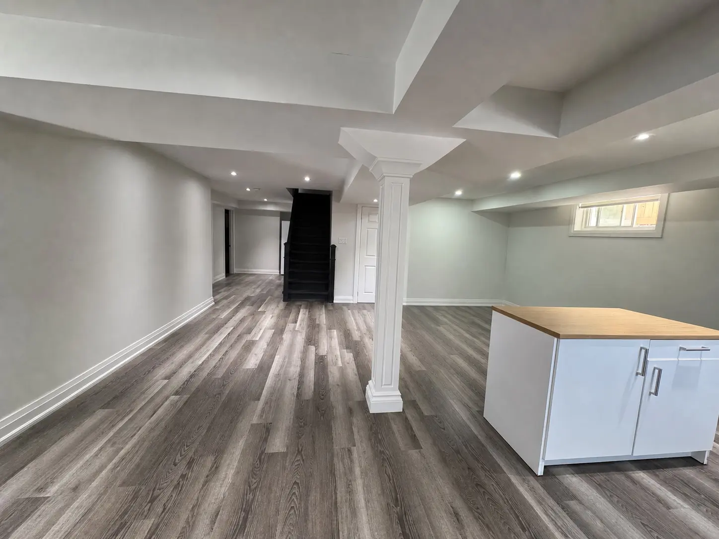Basement after