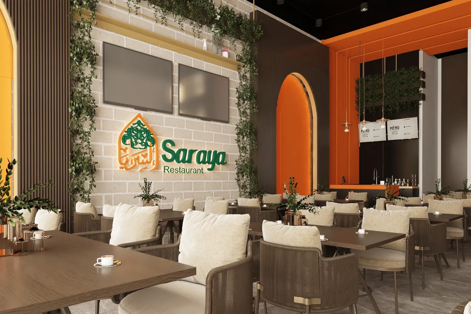 Design process – Saraya restaurant interior