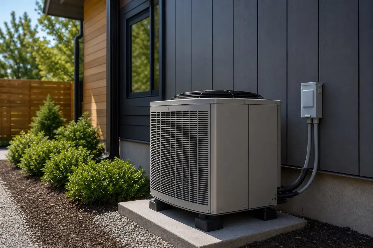 HVAC outdoor unit installation